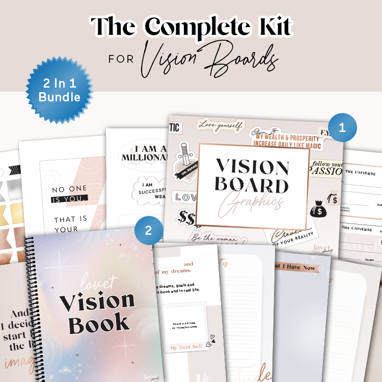 Vision Board Book 3.0, Vision Board Book 2.0, & Vision Board Kit Bundle