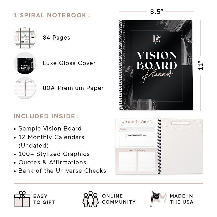 Vision Board Planner: A Wonderful Vision Board Planner for Black Women to  Keep You Motivated and