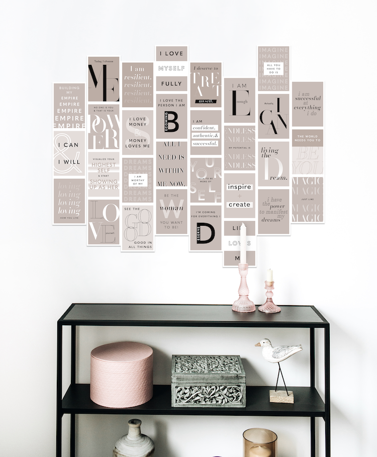 Affirmation Wall Kit (Blush)